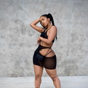 Black Mesh Dress *worn one time for photo*